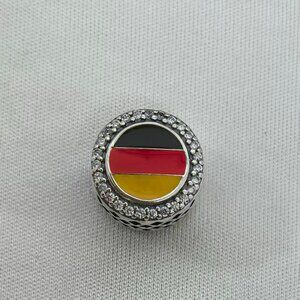 Pandora Germany Flag Bead Charm Pendant, S925 Silver Jewelry